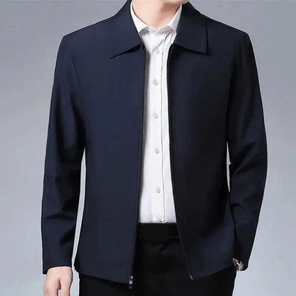 Business Jacket with Zipper Closure