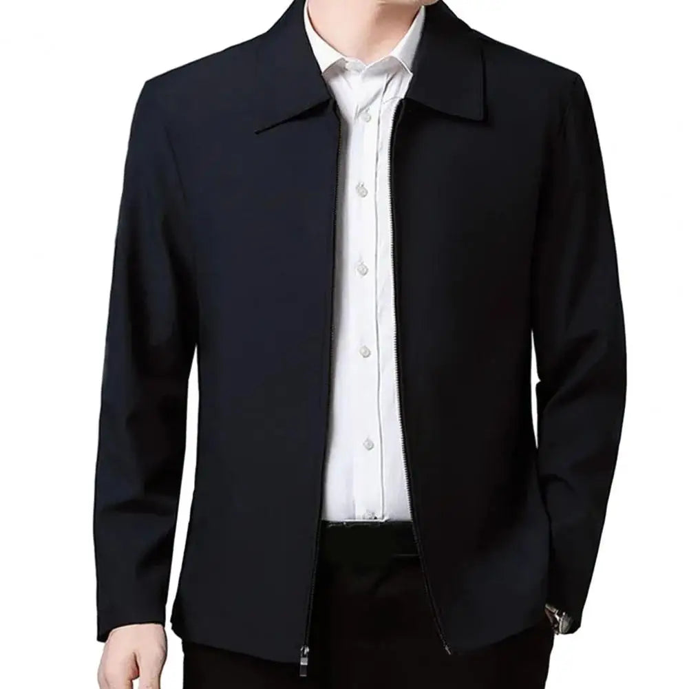 Business Jacket with Zipper Closure