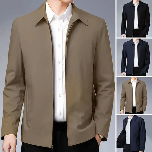 Business Jacket with Zipper Closure