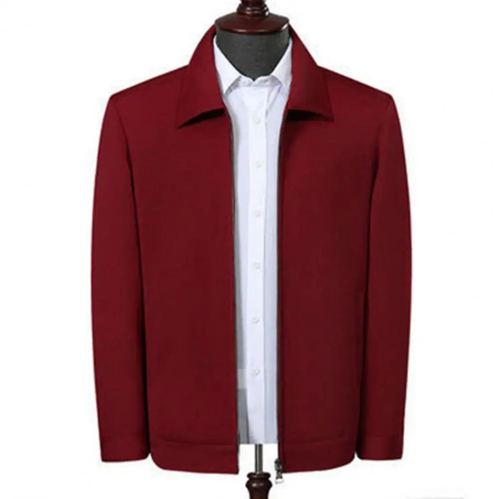 Business Jacket with Zipper Closure