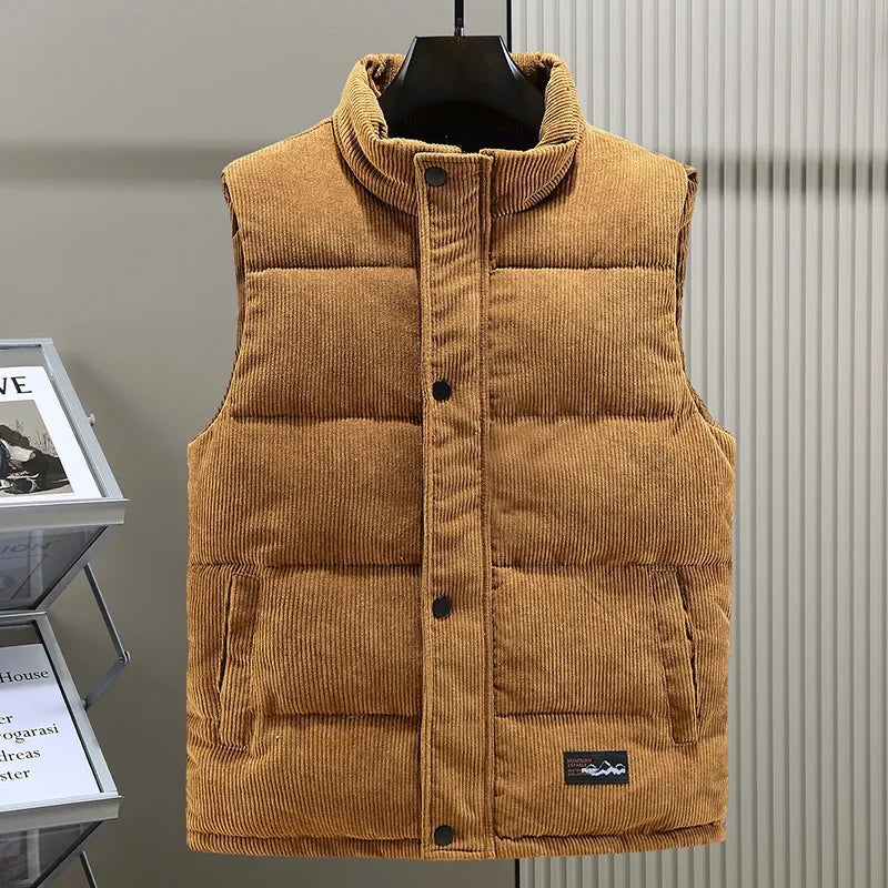 Thick Warm Corduroy Sleeveless Jacket