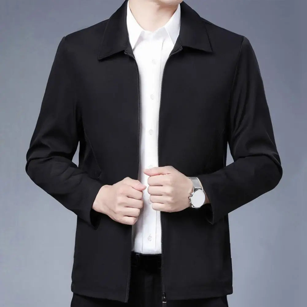 Business Jacket with Zipper Closure