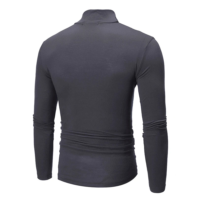 Slim Fit Polyester High Neck