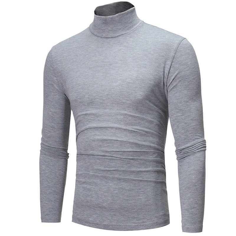 Slim Fit Polyester High Neck