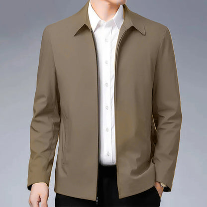 Business Jacket with Zipper Closure