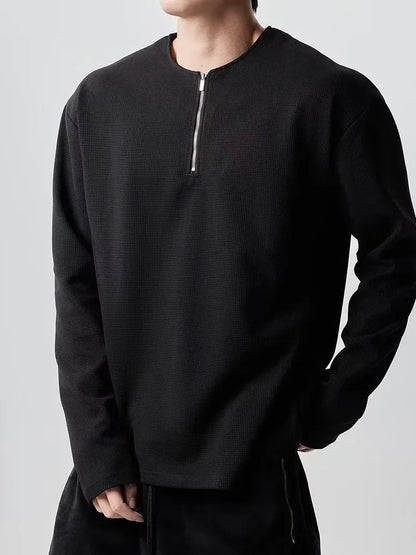 Knitted Top Half-Zip Pullover