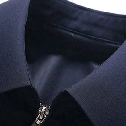 Business Jacket with Zipper Closure